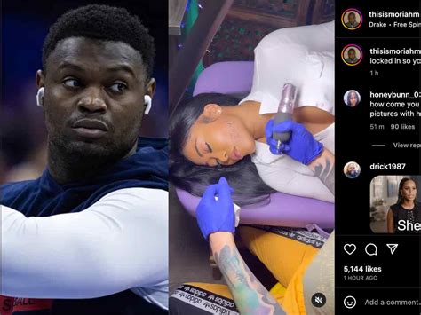 moriah mills.tattoo|Moriah Mills Gets Zion Williamson’s Name Tattooed on.